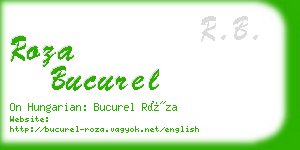 roza bucurel business card